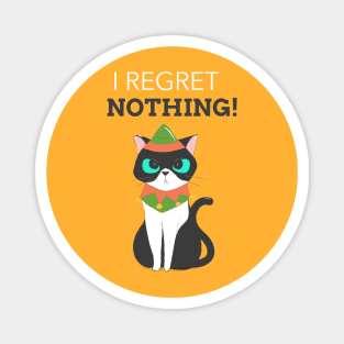 I regret nothing funny cat saying Magnet